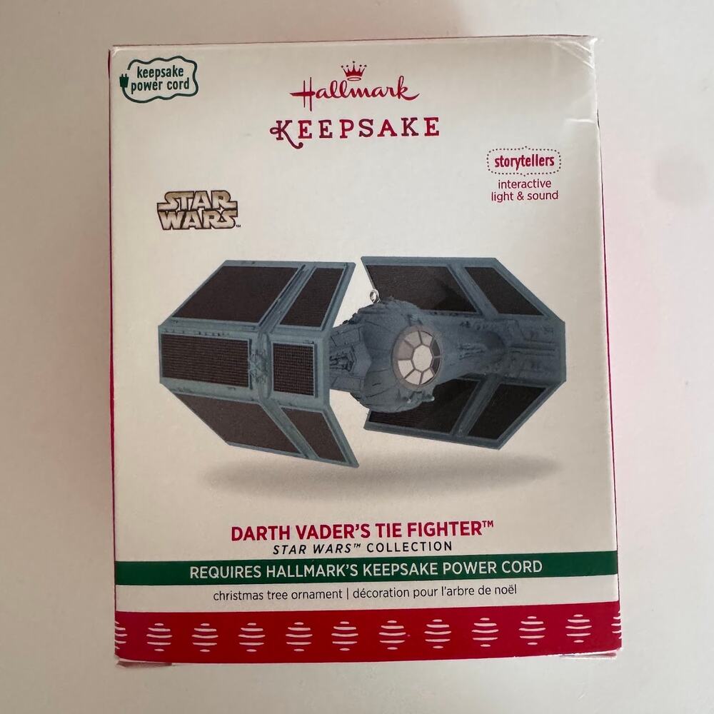 Hallmark Star Wars Keepsake Storyteller 2017 Darth Vader TIE Fighter Ornament